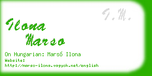 ilona marso business card